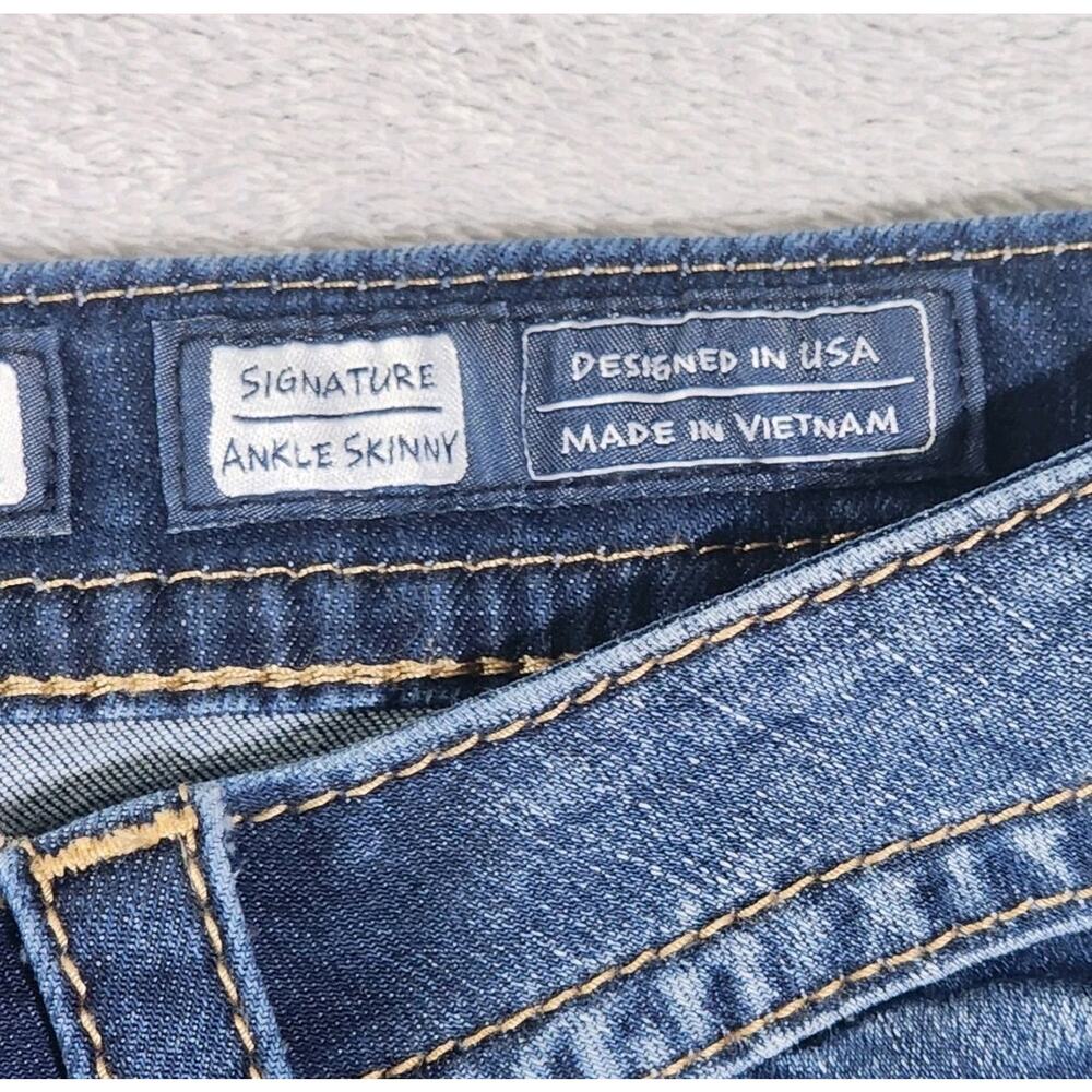 Miss Me Jeans Ankle Skinny Southwest Embroidered Stretch Medium Wash Womens 32 - Picture 8 of 14